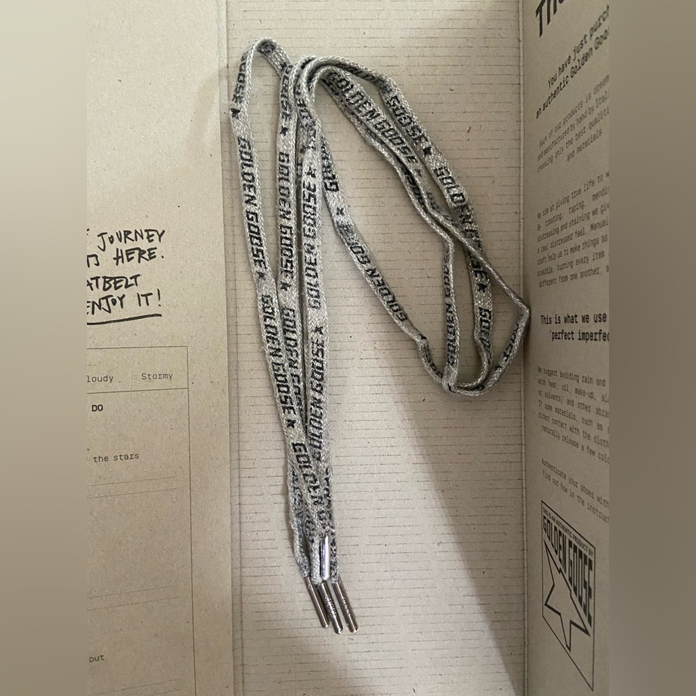Golden Goose shimmer shoe laces